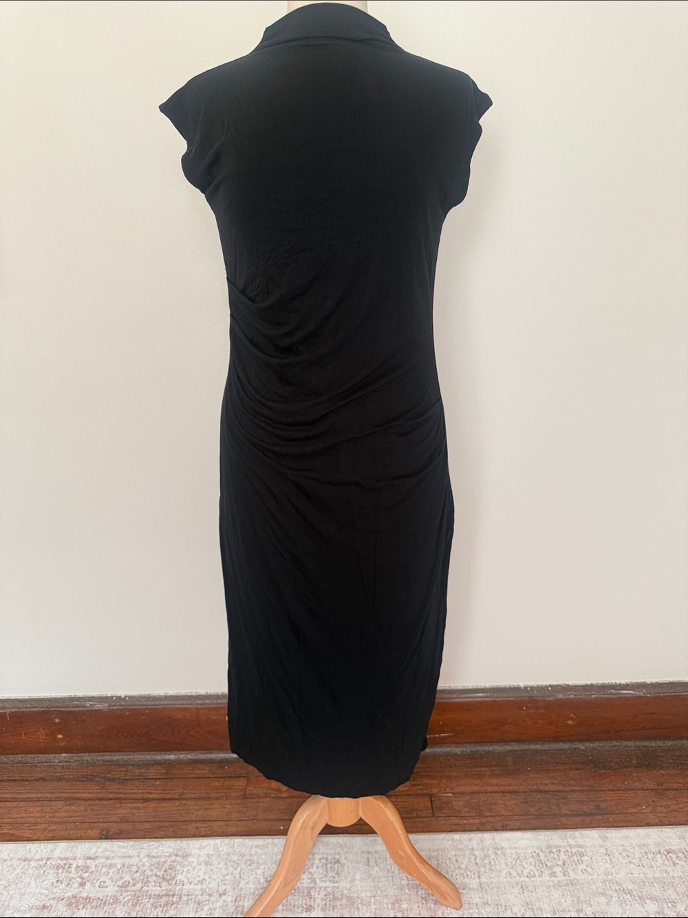Old Navy Black Cap-Sleeve Midi Dress
